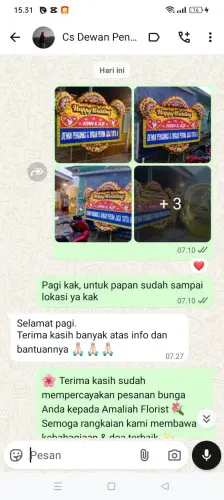 Testimonial Papan Bunga Pernikahan tambakbaya